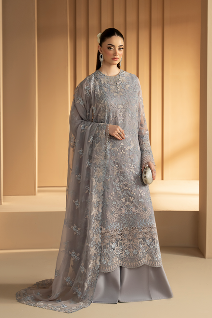 Lavish Premium | Purkashish Formals | Silver Sage - Formal Dress - available at Maria Faisal in UK and USA.