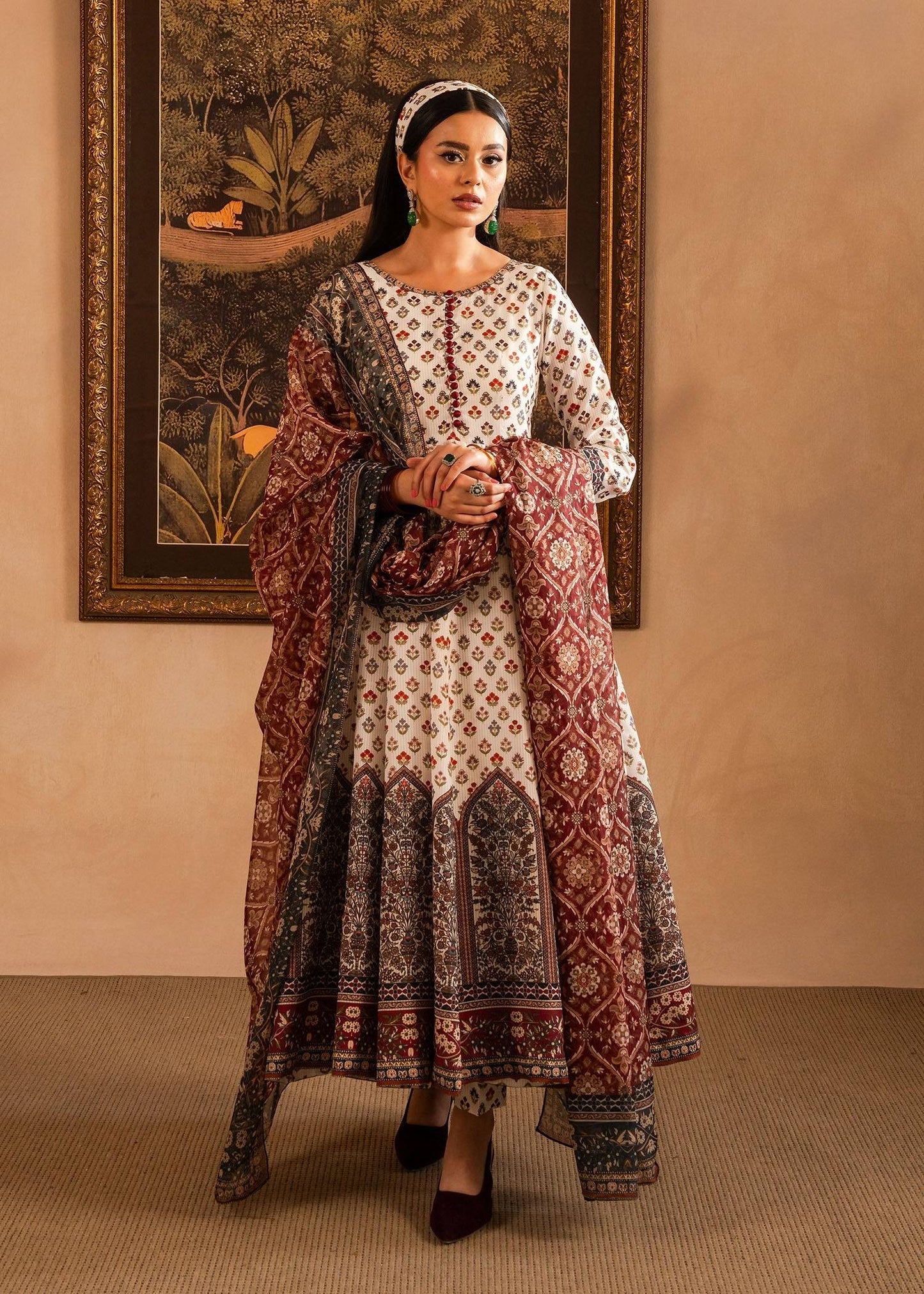 Maria Osama Khan | Retro Lawn 25 | Nair by Maria Faisal - Registered Vendor of : Maria Osama Khan - type : Ladies Clothes - 100% original wedding dresses