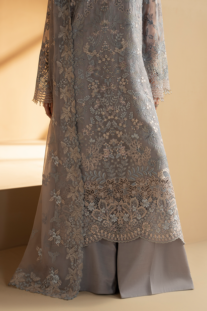 Lavish Premium | Purkashish Formals | Silver Sage - Formal Dress - available at Maria Faisal in UK and USA.