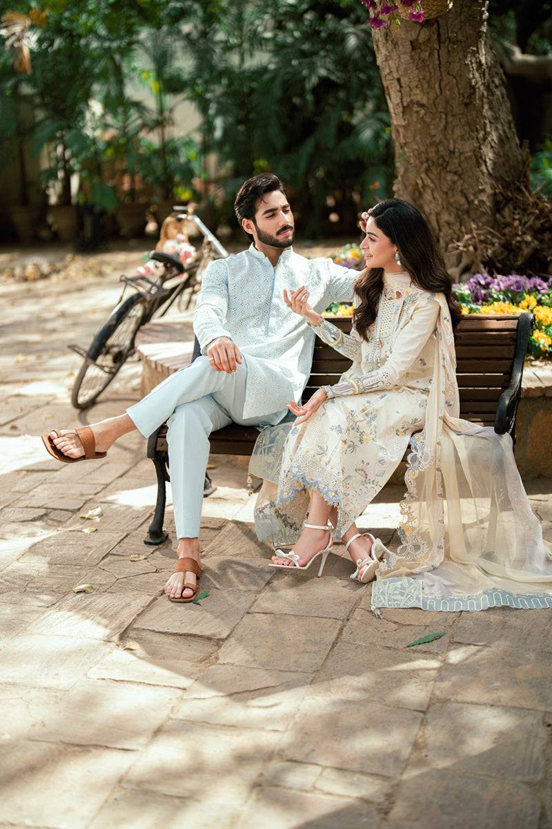 Qalamkar | Luxury Lawn Eid Edit | SB-09 Adeena by Maria Faisal - Registered Vendor of : Qalamkar - type : Ladies Clothes - 100% original wedding dresses