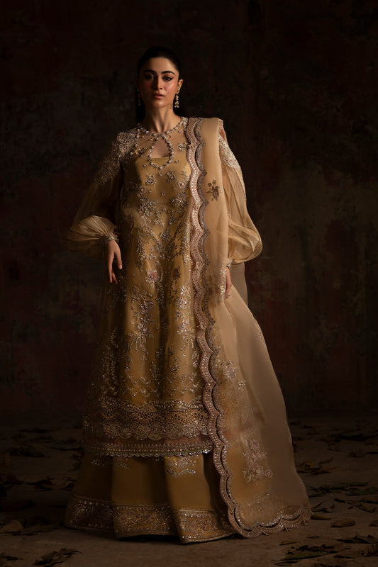 Nyra | Wedding Festive | Sunehri - Wedding Dress - available at Maria Faisal in UK and USA.