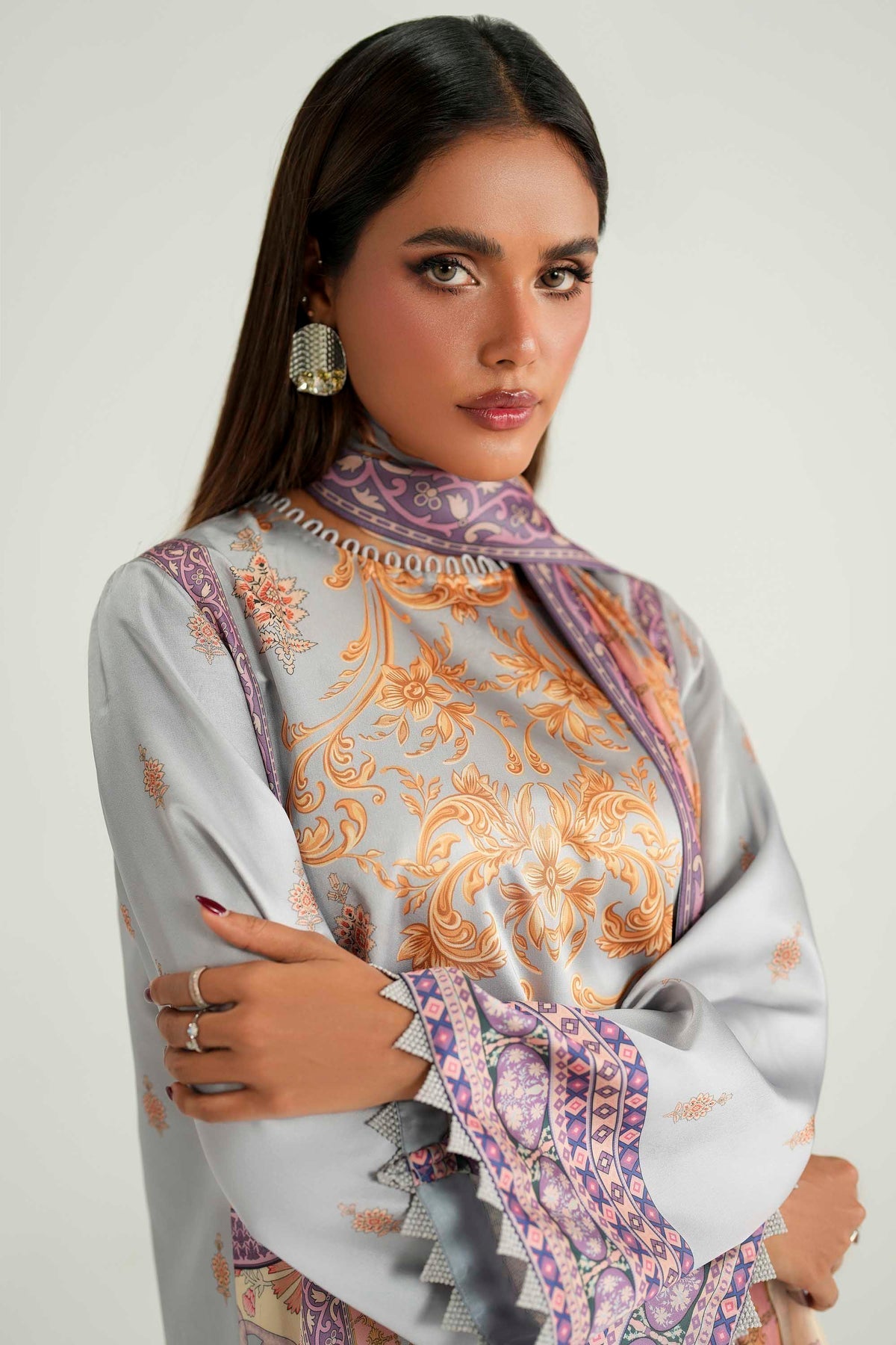 Akbar Aslam | Silk Pret | Noura - Luxury Dress - available at Maria Faisal in UK and USA.