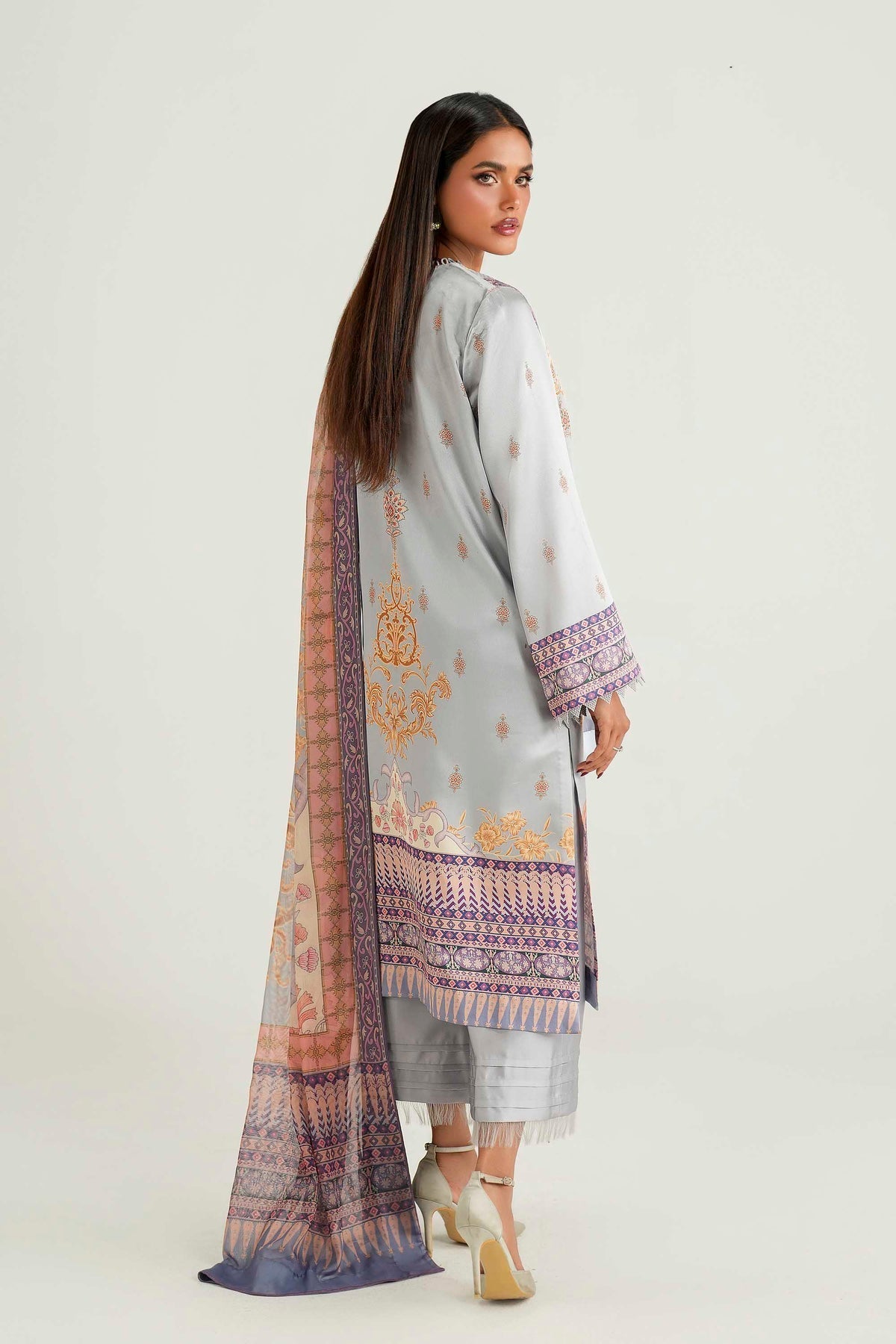 Akbar Aslam | Silk Pret | Noura - Luxury Dress - available at Maria Faisal in UK and USA.