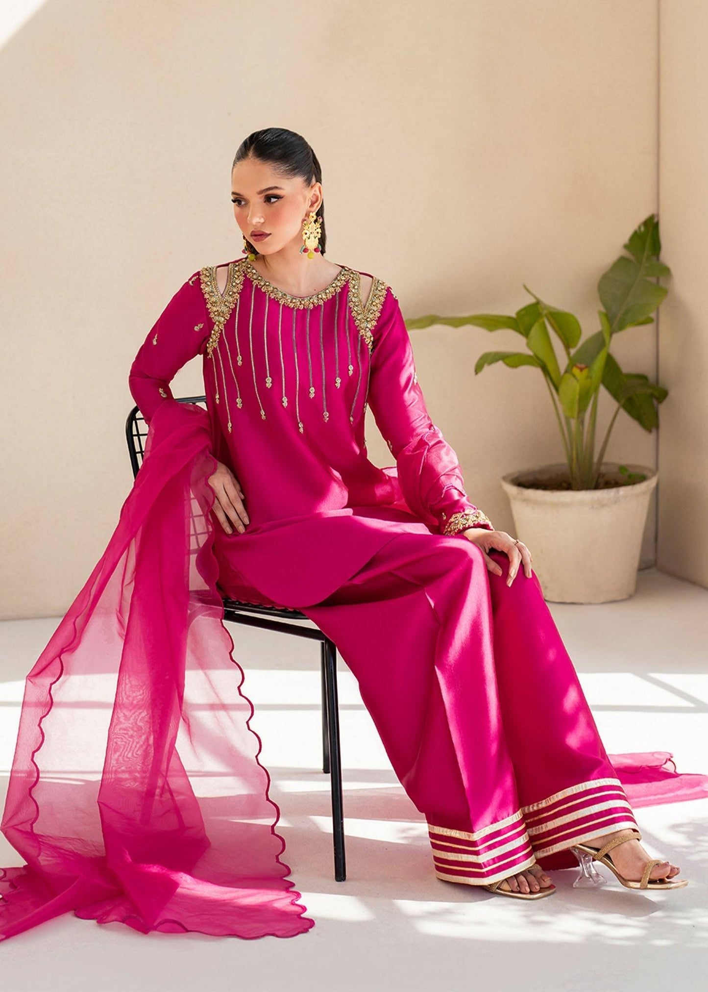 Dastoor | Maahi Luxury Pret 25 | Fuchsia Rose by Maria Faisal - Registered Vendor of : Dastoor - type : Ladies Clothes - 100% original wedding dresses