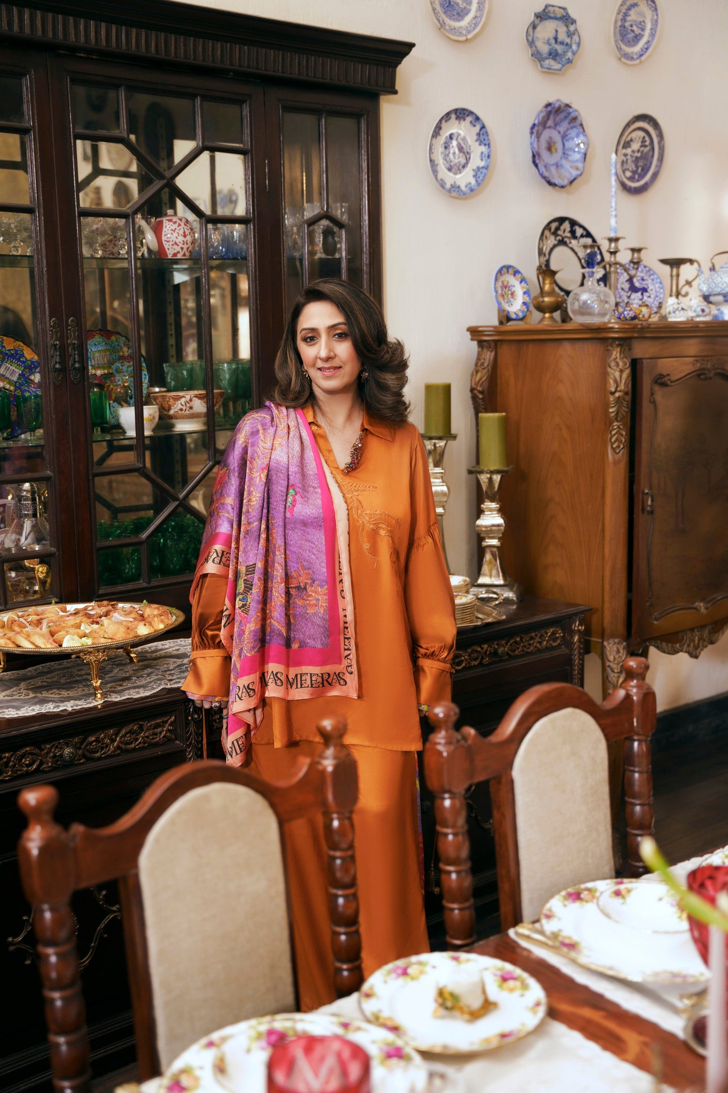 Nilofer Shahid | Saheliyan | Sana - Luxury Dress - available at Maria Faisal in UK and USA.