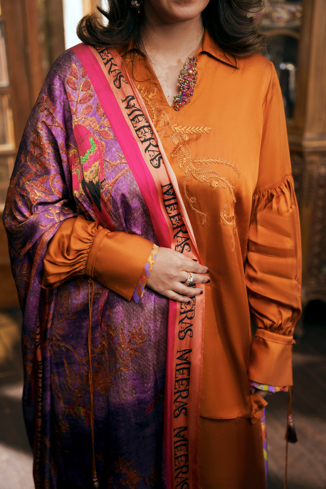 Nilofer Shahid | Saheliyan | Sana - Luxury Dress - available at Maria Faisal in UK and USA.