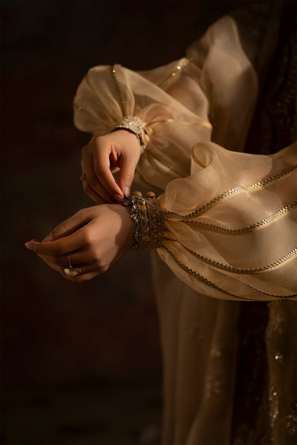 Nyra | Wedding Festive | Sunehri - Wedding Dress - available at Maria Faisal in UK and USA.