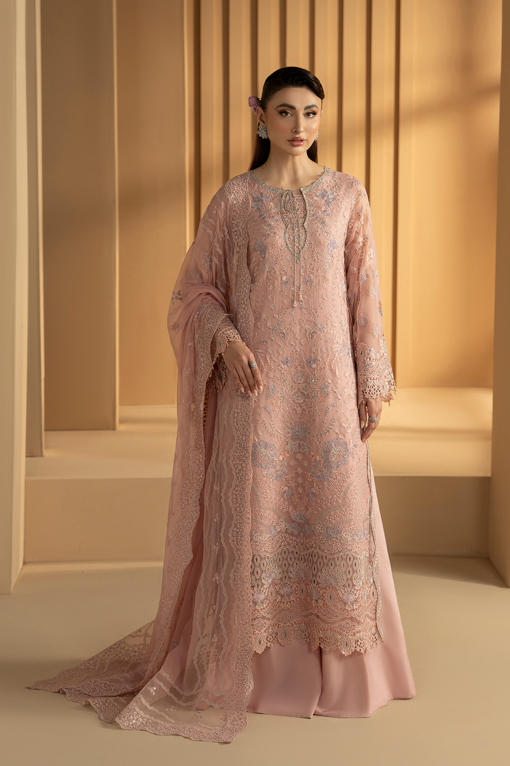Lavish Premium | Purkashish Formals | Blush Rose - Formal Dress - available at Maria Faisal in UK and USA.