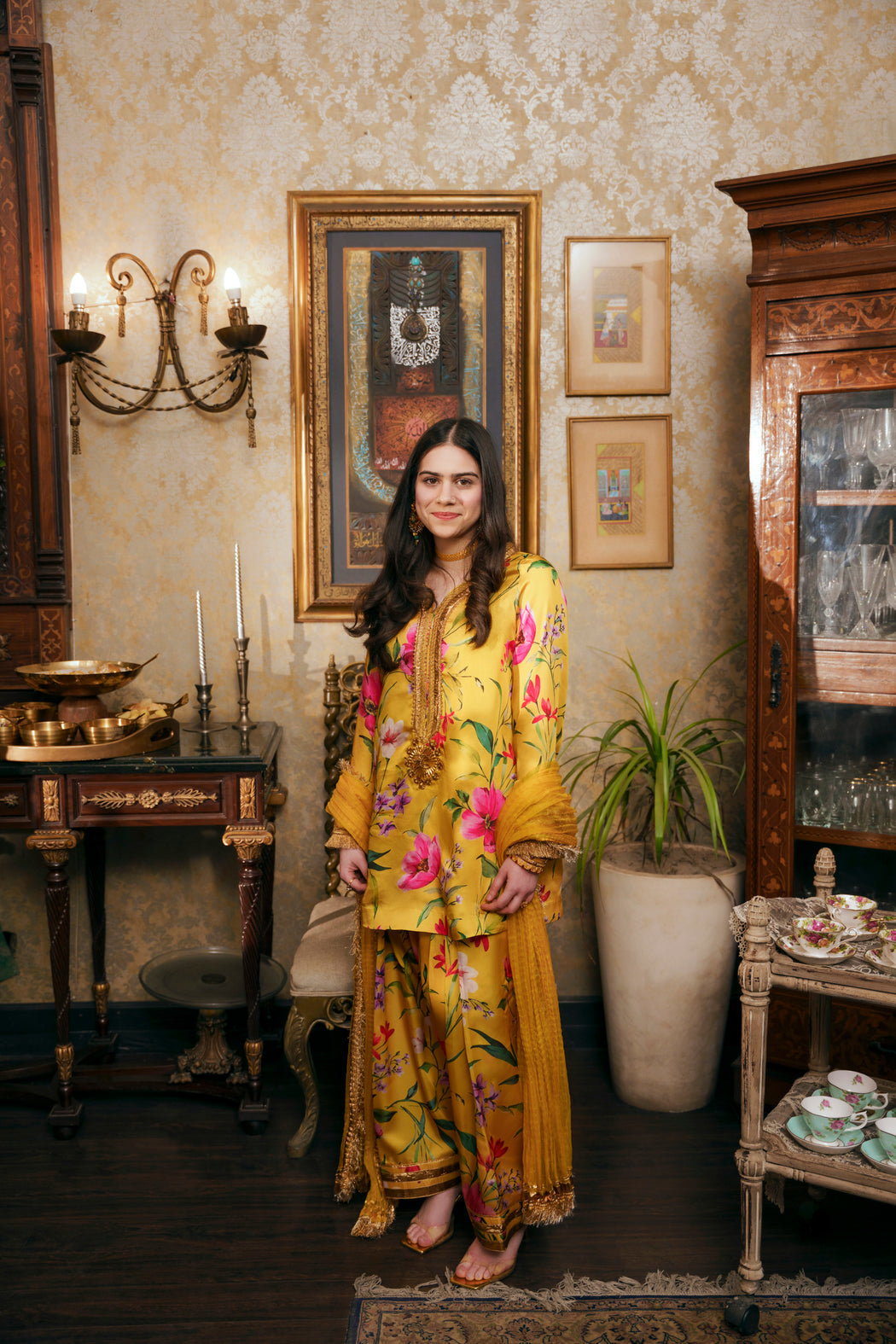 Nilofer Shahid | Saheliyan | Aaiza - Luxury Dress - available at Maria Faisal in UK and USA.