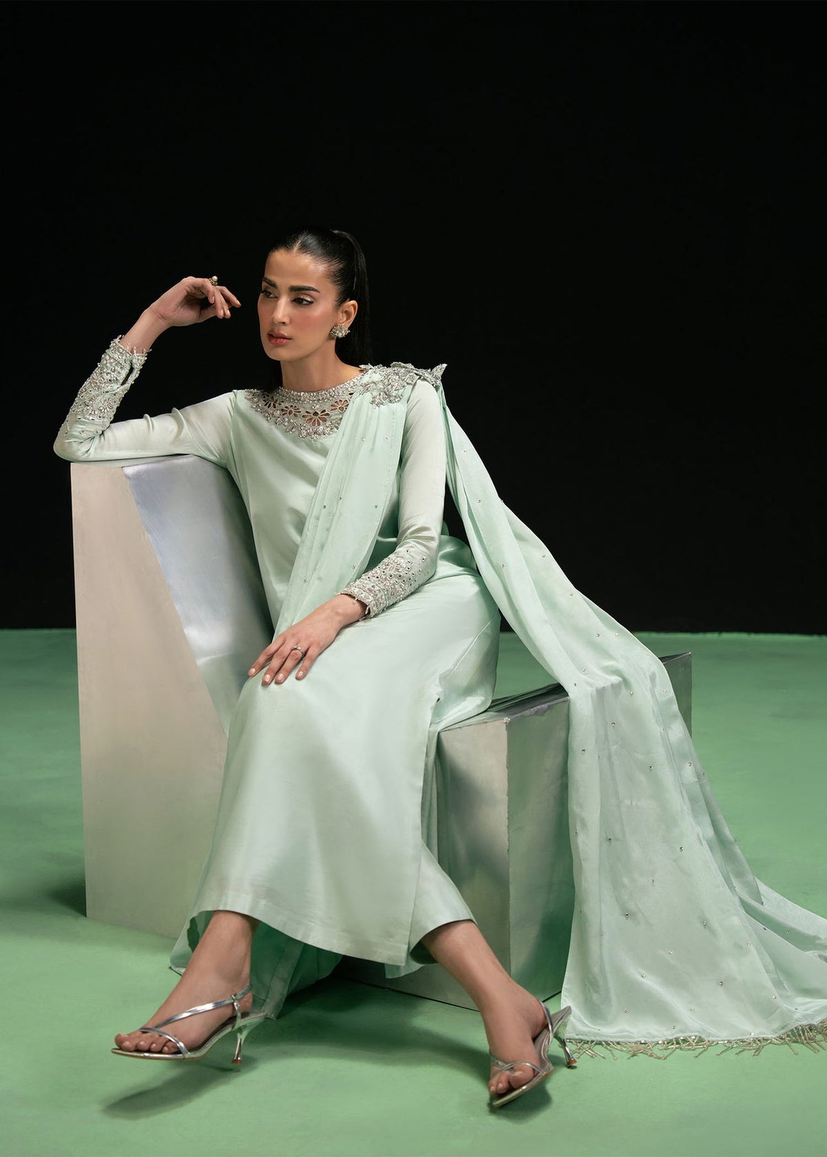 Dastoor | Leia Luxury Pret 26 | Triana - Formal Dress - available at Maria Faisal in UK and USA.
