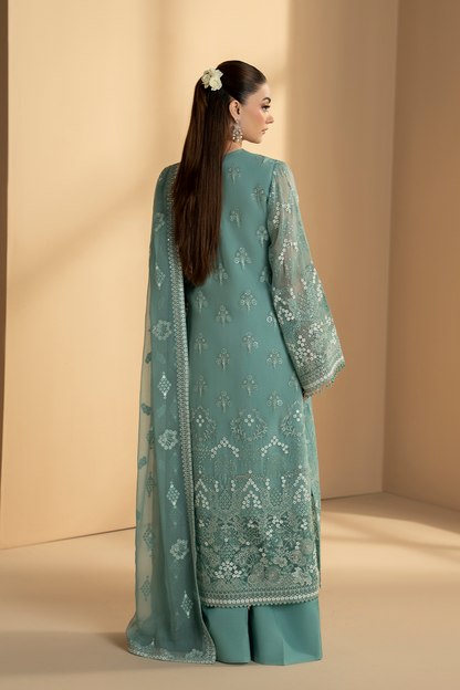 Lavish Premium | Purkashish Formals | Aqua Mist - Formal Dress - available at Maria Faisal in UK and USA.