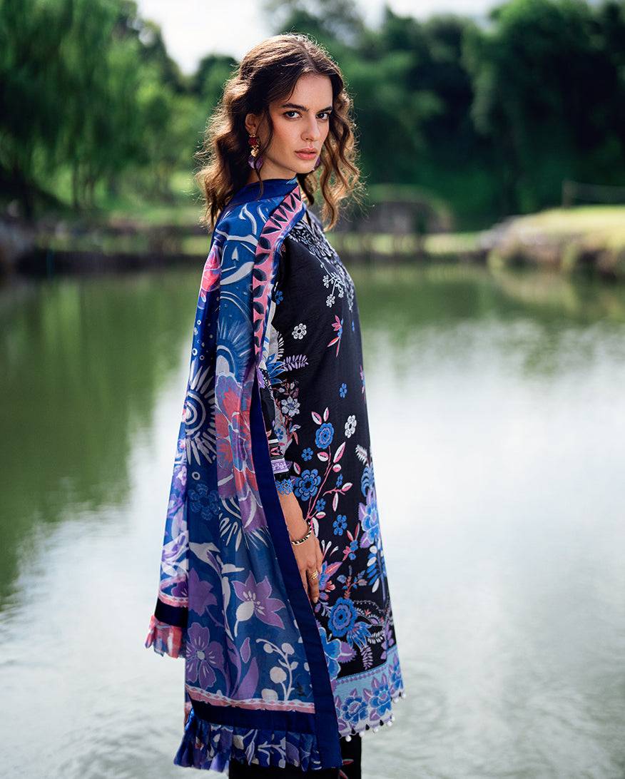 Roheenaz | Garden Veal Printed Lawn 25 |BlackBerry Frost by Maria Faisal - Registered Vendor of : Roheenaz - type : Ladies Clothes - 100% original wedding dresses