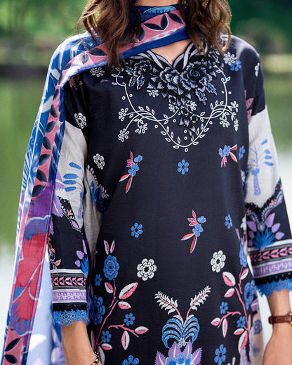Roheenaz | Garden Veal Printed Lawn 25 |BlackBerry Frost by Maria Faisal - Registered Vendor of : Roheenaz - type : Ladies Clothes - 100% original wedding dresses
