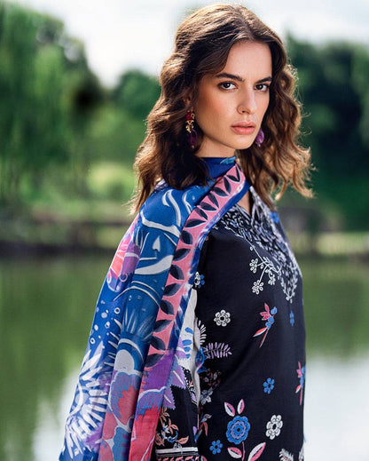 Roheenaz | Garden Veal Printed Lawn 25 |BlackBerry Frost by Maria Faisal - Registered Vendor of : Roheenaz - type : Ladies Clothes - 100% original wedding dresses