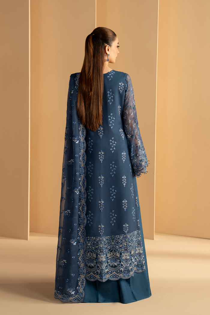 Lavish Premium | Purkashish Formals | Midnight Sapphire - Formal Dress - available at Maria Faisal in UK and USA.