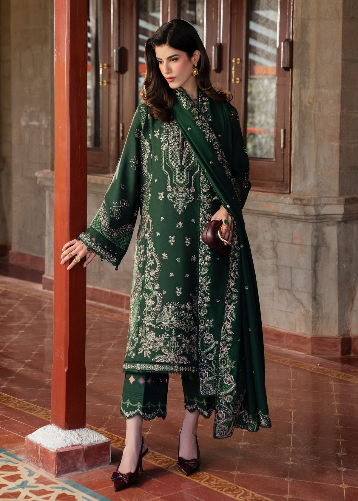 Mina – authentic Pakistani dress from the Gulana Winter 25 collection for women in the UK