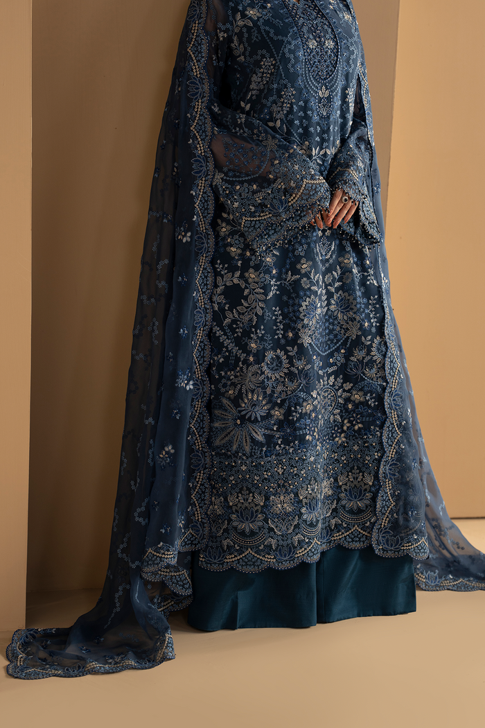 Lavish Premium | Purkashish Formals | Midnight Sapphire - Formal Dress - available at Maria Faisal in UK and USA.