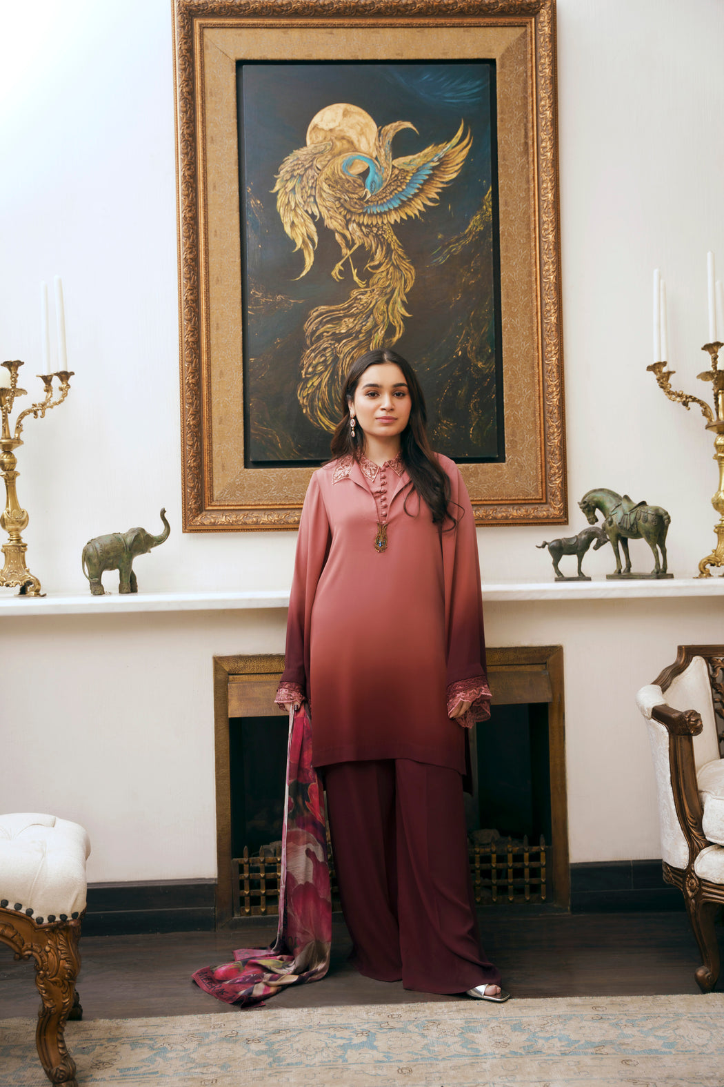 Nilofer Shahid | Saheliyan | Fizza - Luxury Dress - available at Maria Faisal in UK and USA.