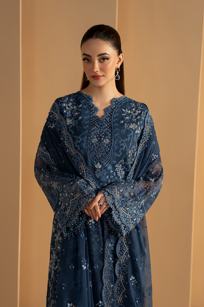 Lavish Premium | Purkashish Formals | Midnight Sapphire - Formal Dress - available at Maria Faisal in UK and USA.