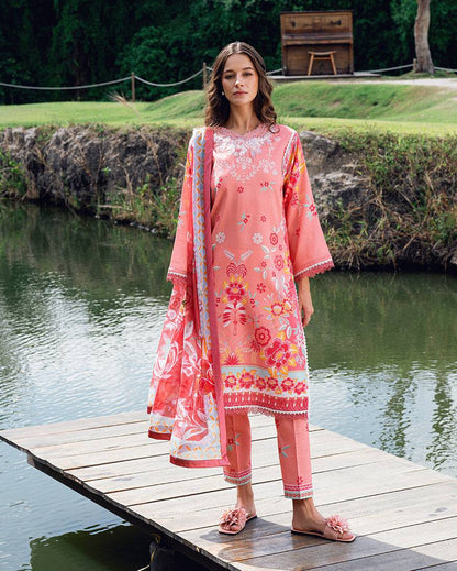 Roheenaz | Garden Veal Printed Lawn 25 | Berry Glint by Maria Faisal - Registered Vendor of : Roheenaz - type : Ladies Clothes - 100% original wedding dresses