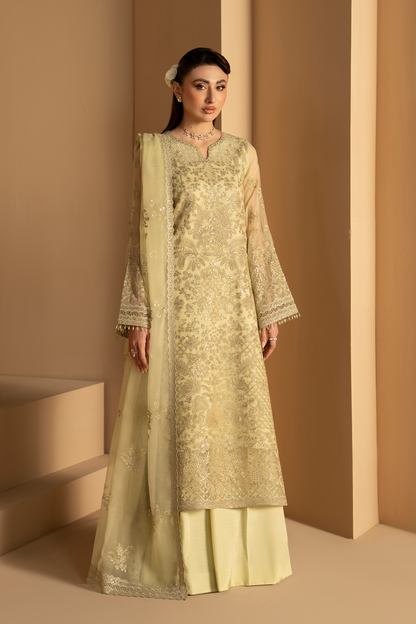 Lavish Premium | Purkashish Formals | Pistachio Glow - Formal Dress - available at Maria Faisal in UK and USA.