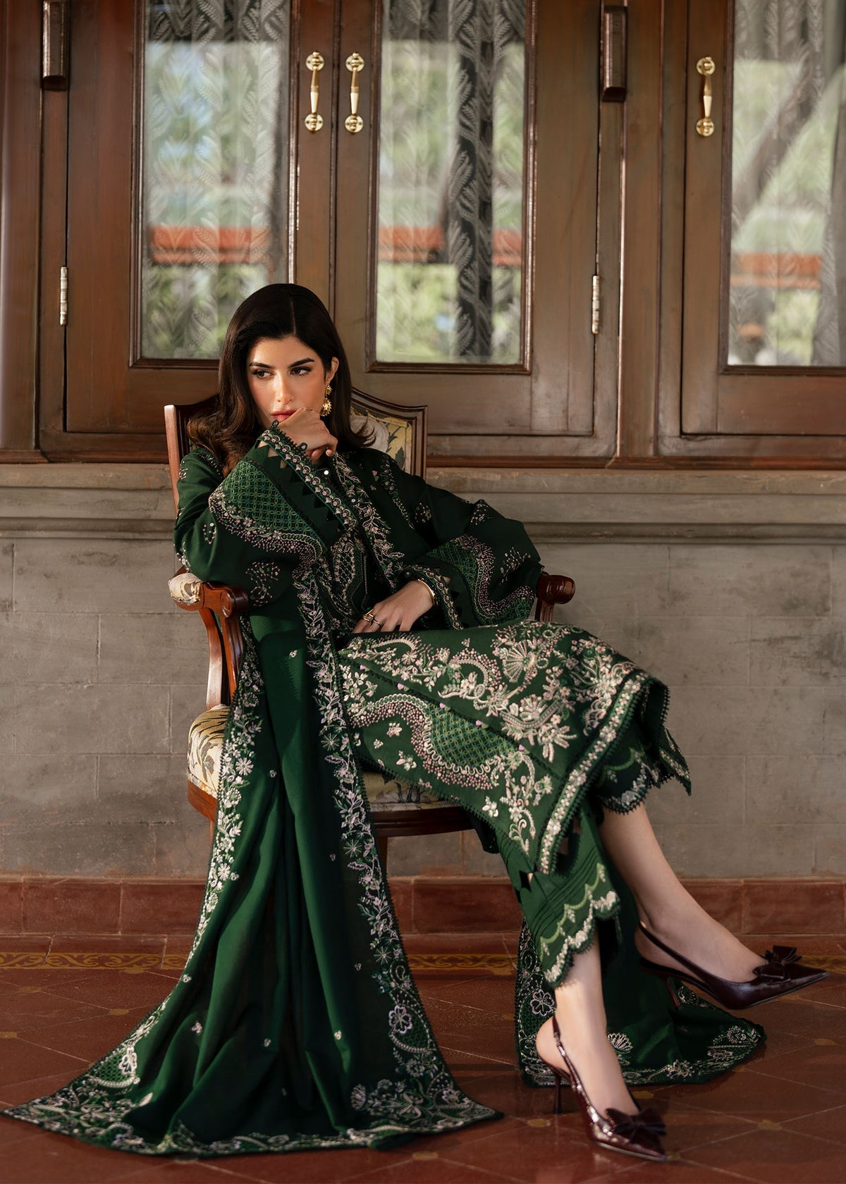 Mina – authentic Pakistani dress from the Gulana Winter 25 collection for women in the UK