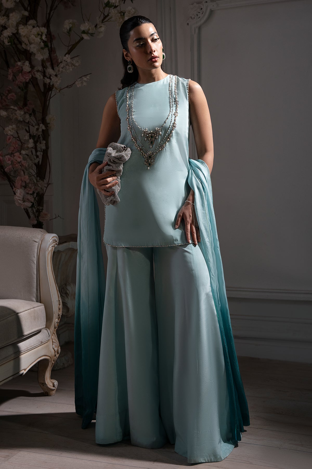 Mina Kashif | Emilie Formals | Ariana - Formal Dress - available at Maria Faisal in UK and USA.