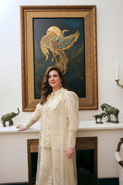 Nilofer Shahid | Saheliyan | Areej - Luxury Dress - available at Maria Faisal in UK and USA.