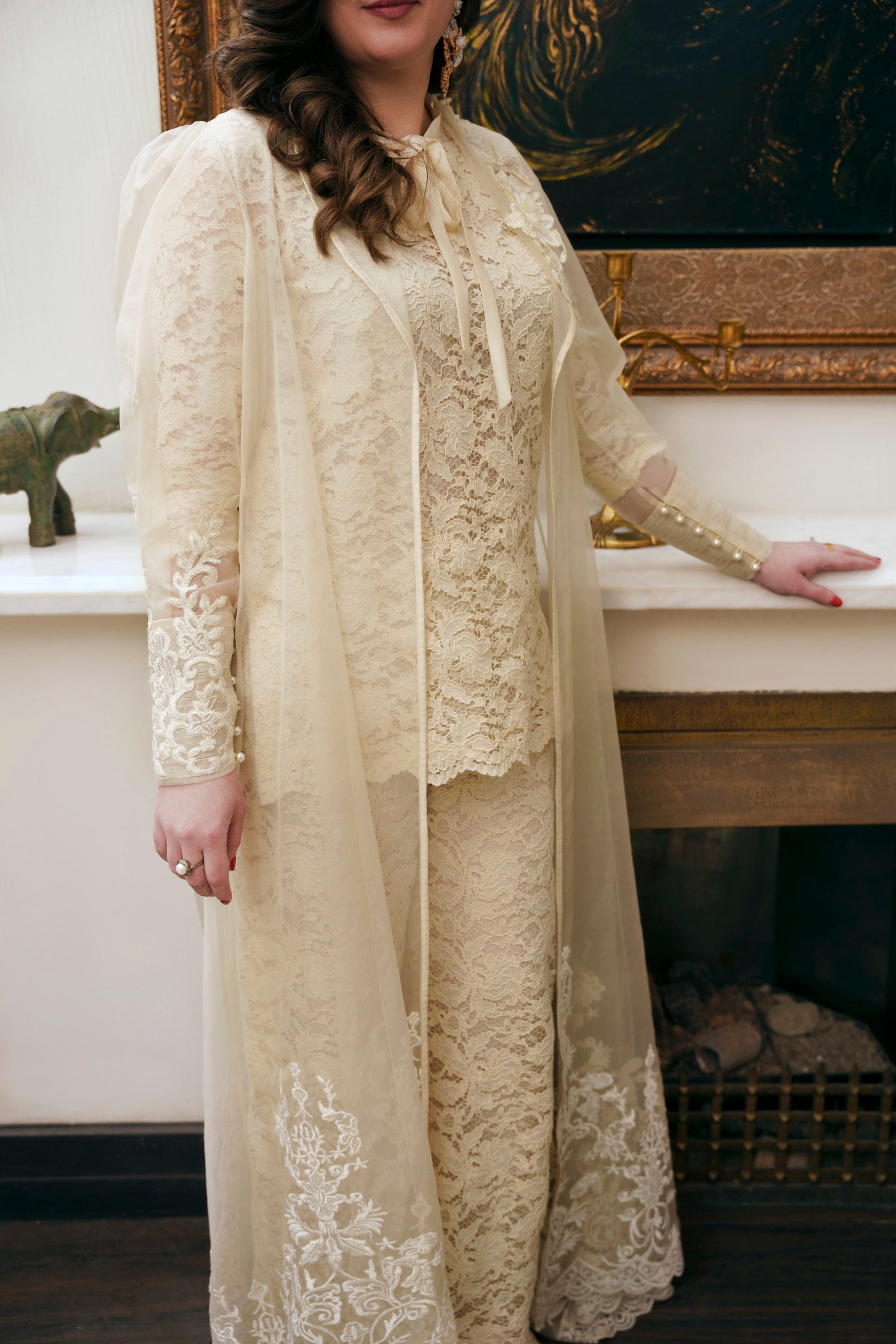 Nilofer Shahid | Saheliyan | Areej - Luxury Dress - available at Maria Faisal in UK and USA.