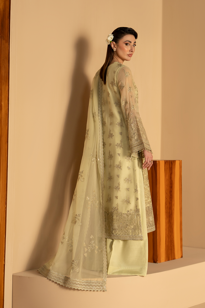 Lavish Premium | Purkashish Formals | Pistachio Glow - Formal Dress - available at Maria Faisal in UK and USA.