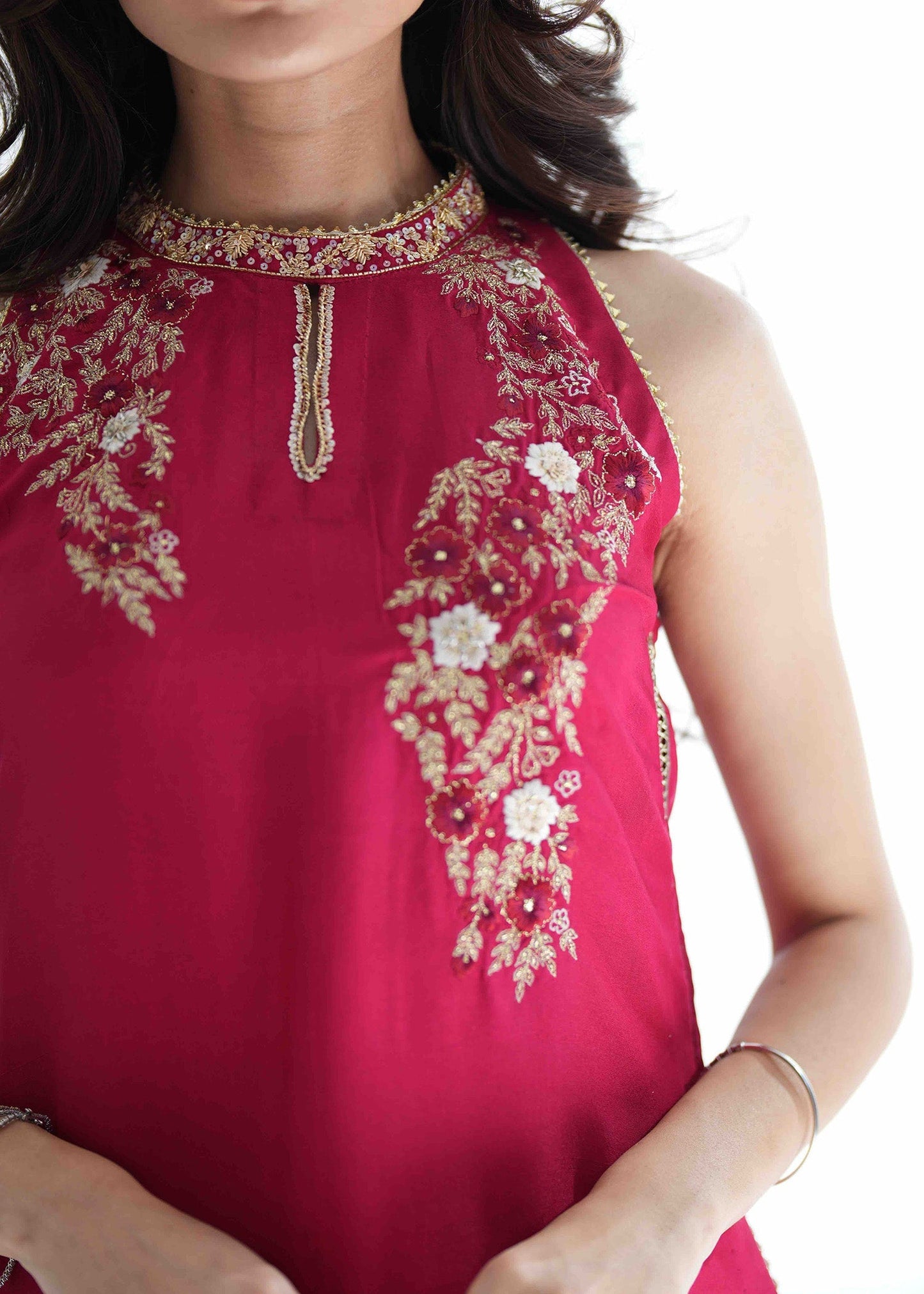 Umsha | Soiree De Rose | Scarlet Smile - Ladies Clothes - Maria Faisal