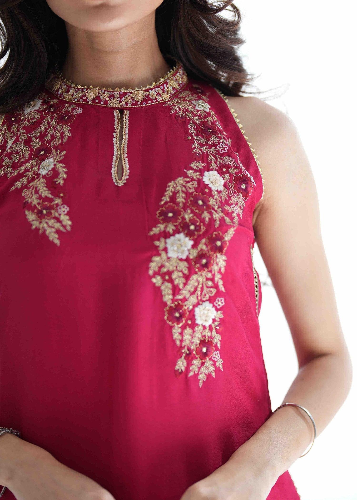 Umsha | Soiree De Rose | Scarlet Smile - Ladies Clothes - Maria Faisal