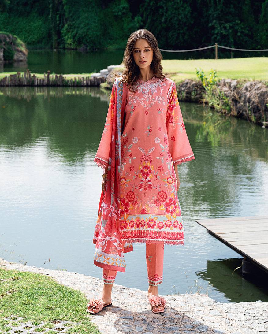 Roheenaz | Garden Veal Printed Lawn 25 | Berry Glint by Maria Faisal - Registered Vendor of : Roheenaz - type : Ladies Clothes - 100% original wedding dresses
