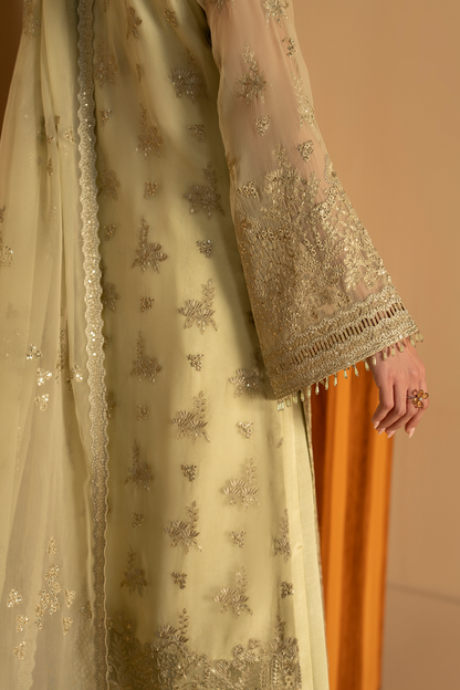 Lavish Premium | Purkashish Formals | Pistachio Glow - Formal Dress - available at Maria Faisal in UK and USA.