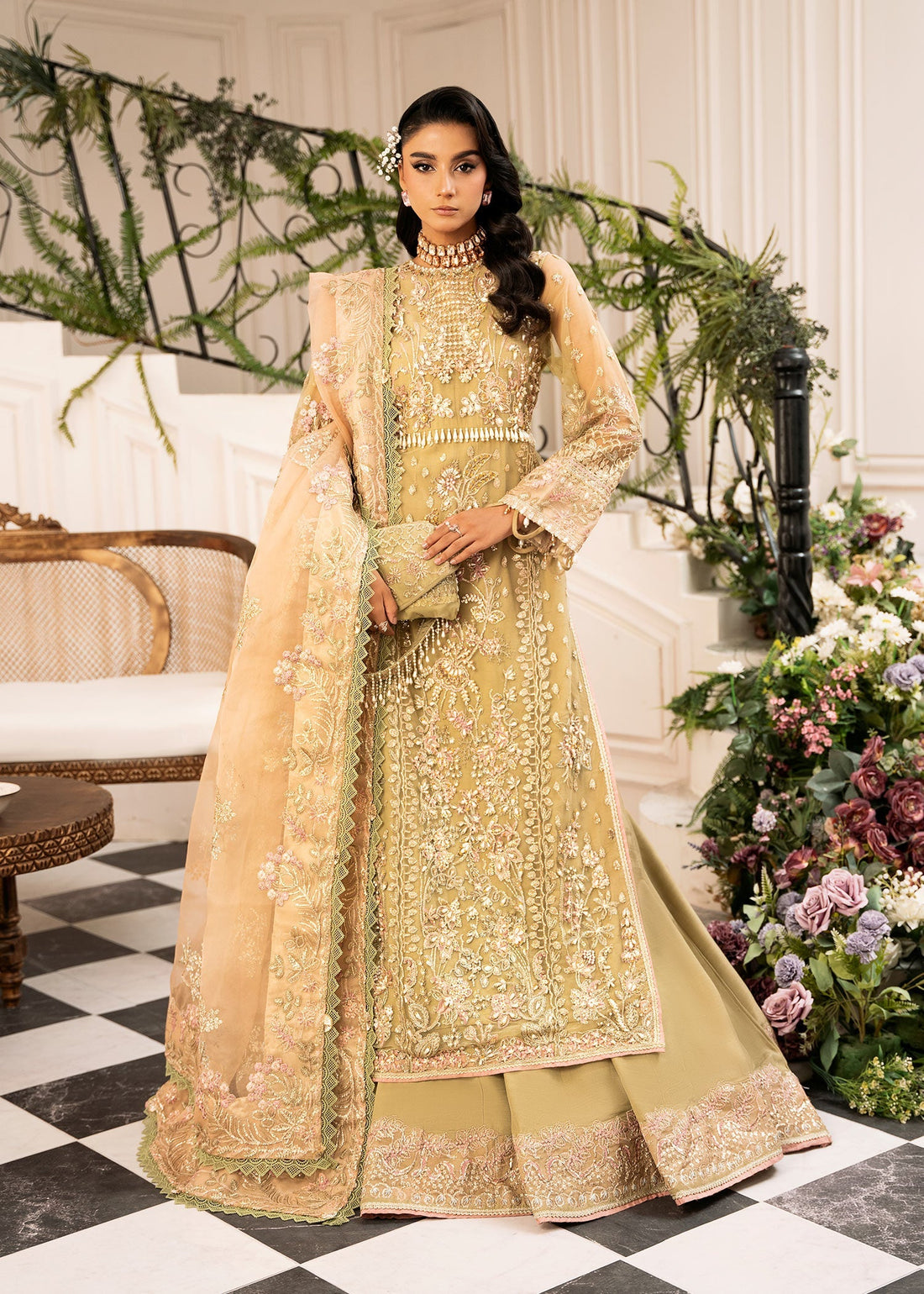 Inayat | Festive Formals | BREWING-MATCHA - Ladies Clothes - Maria Faisal