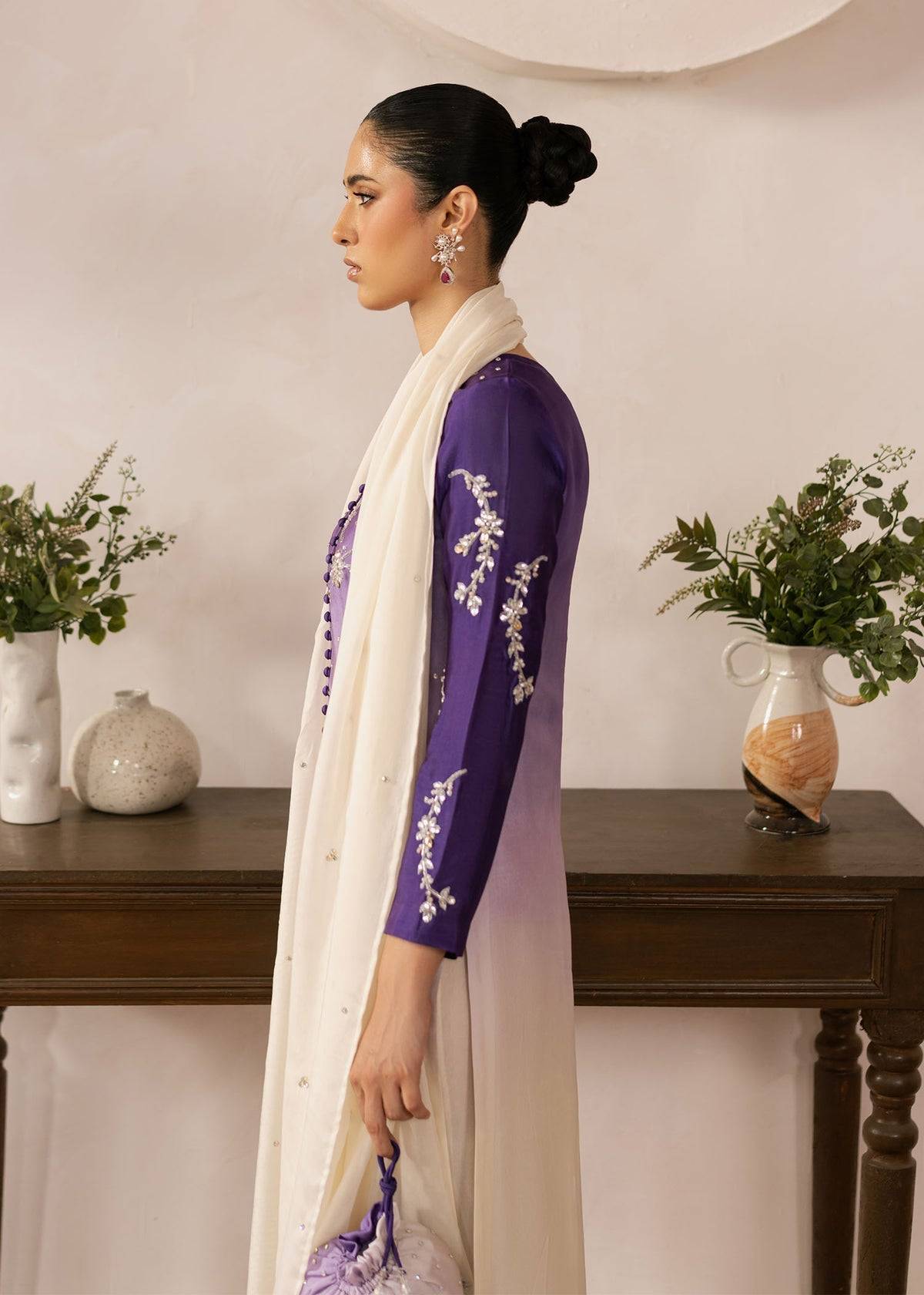 Dastoor | Rania Luxury Pret 25 | Purple Ombre by Maria Faisal - Registered Vendor of : Dastoor - type : Ladies Clothes - 100% original wedding dresses