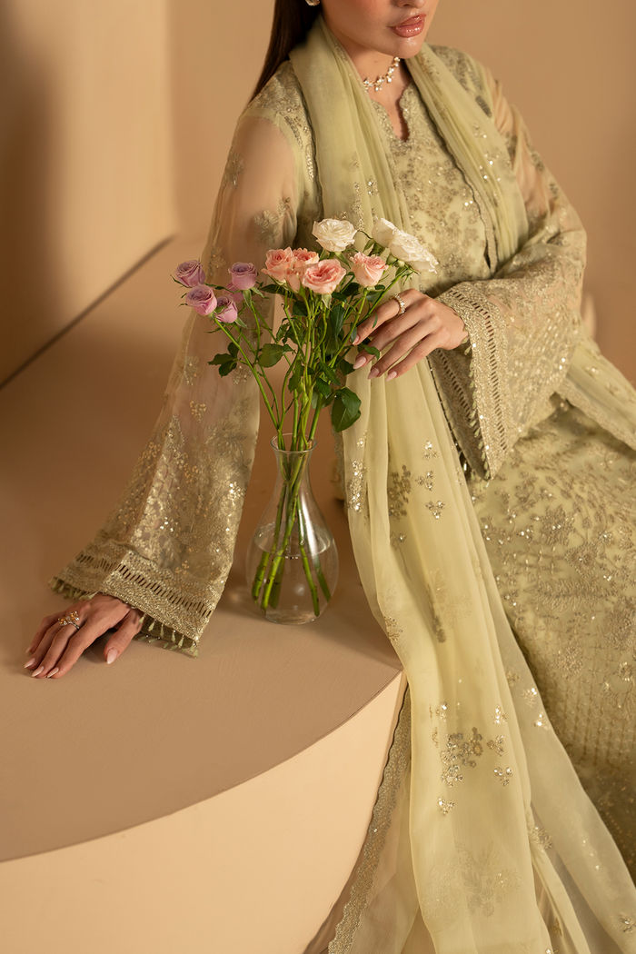 Lavish Premium | Purkashish Formals | Pistachio Glow - Formal Dress - available at Maria Faisal in UK and USA.