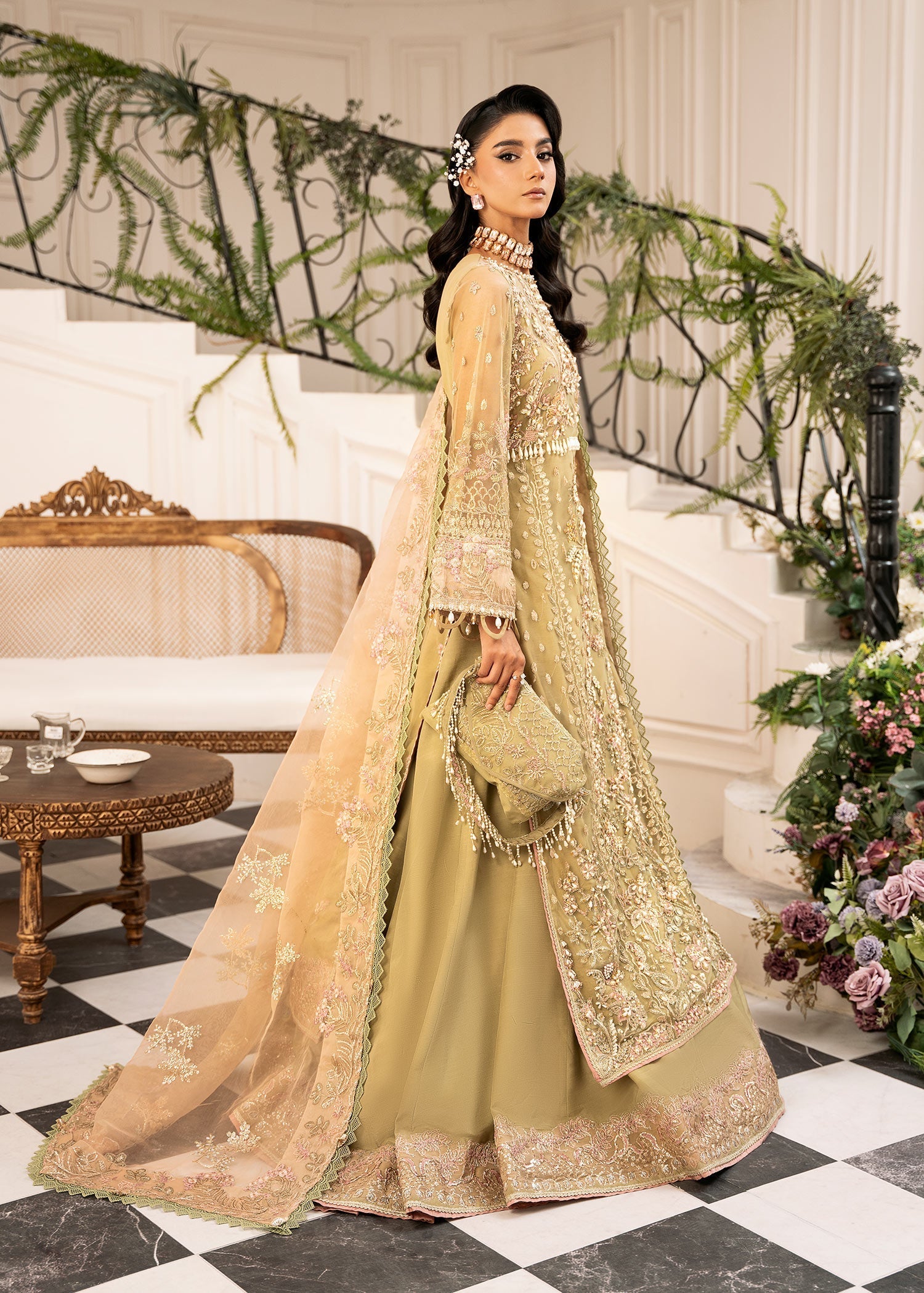 Inayat | Festive Formals | BREWING-MATCHA - Ladies Clothes - Maria Faisal