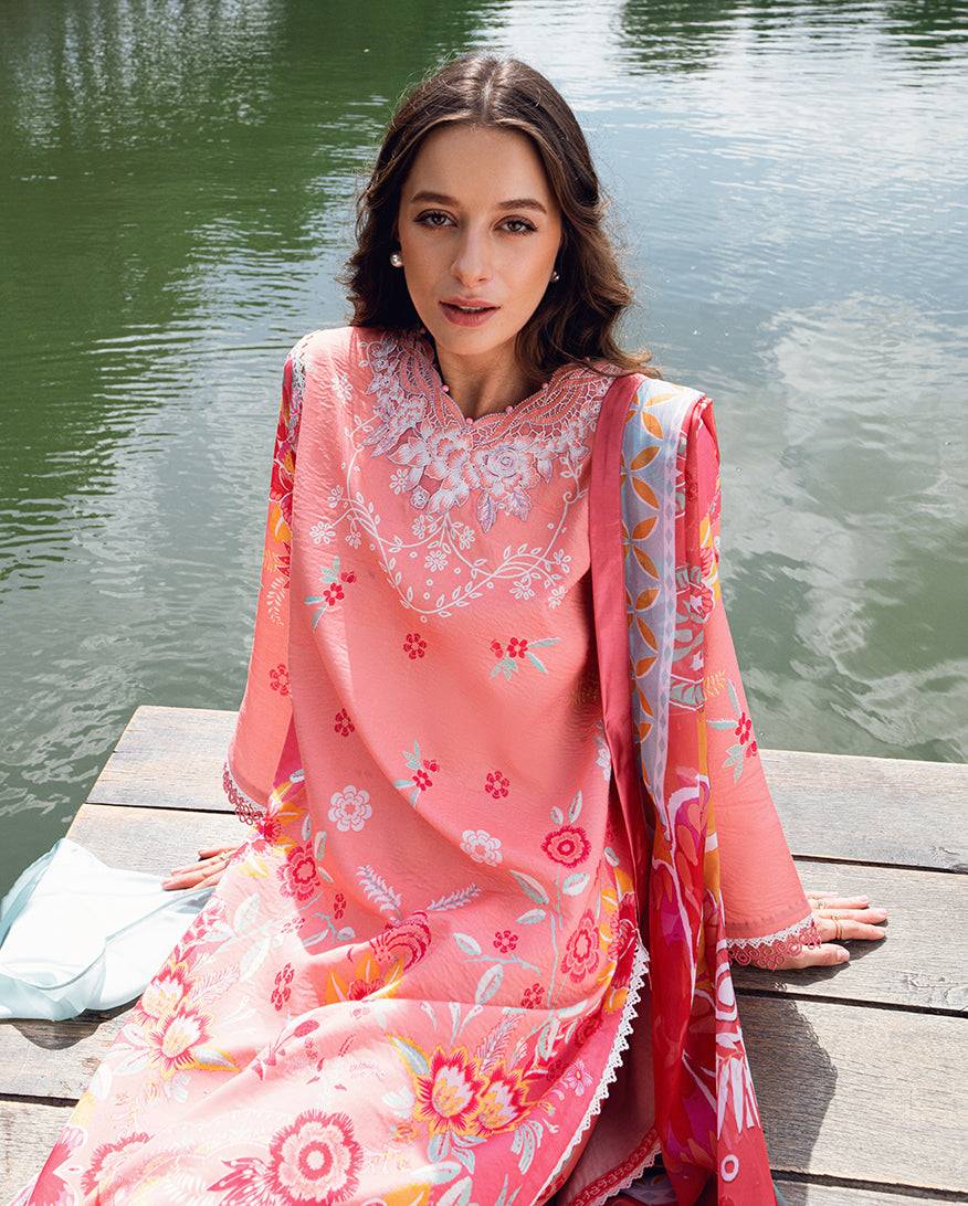 Roheenaz | Garden Veal Printed Lawn 25 | Berry Glint by Maria Faisal - Registered Vendor of : Roheenaz - type : Ladies Clothes - 100% original wedding dresses