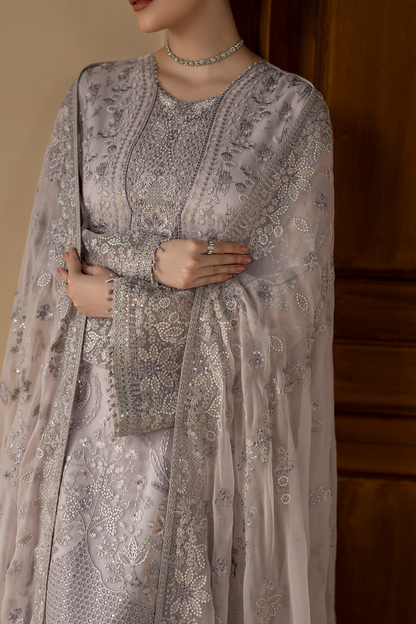 Lavish Premium | Purkashish Formals | Lilac Mist - Formal Dress - available at Maria Faisal in UK and USA.