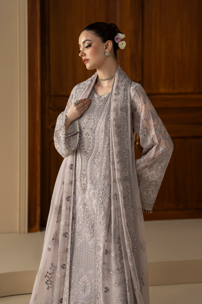 Lavish Premium | Purkashish Formals | Lilac Mist - Formal Dress - available at Maria Faisal in UK and USA.