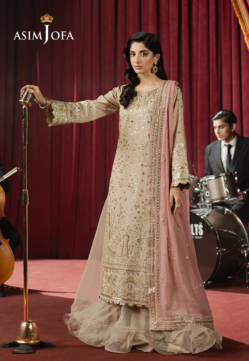 Asim Jofa | Premium Festive | AJPF-24 - Designer Dress with Intricate embroidery and embellishments. Shop elegent wedding dress at Maria Faisal.