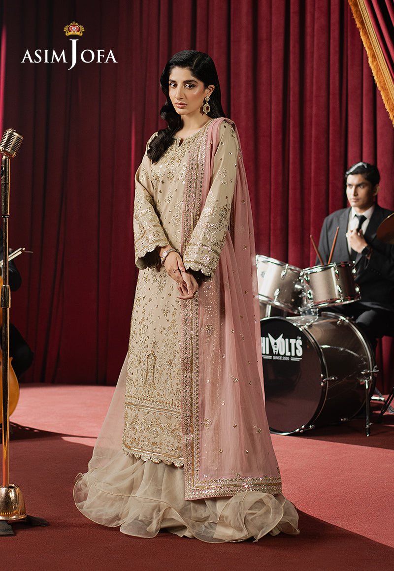 Asim Jofa | Premium Festive | AJPF-24 - Designer Dress with Intricate embroidery and embellishments. Shop elegent wedding dress at Maria Faisal.