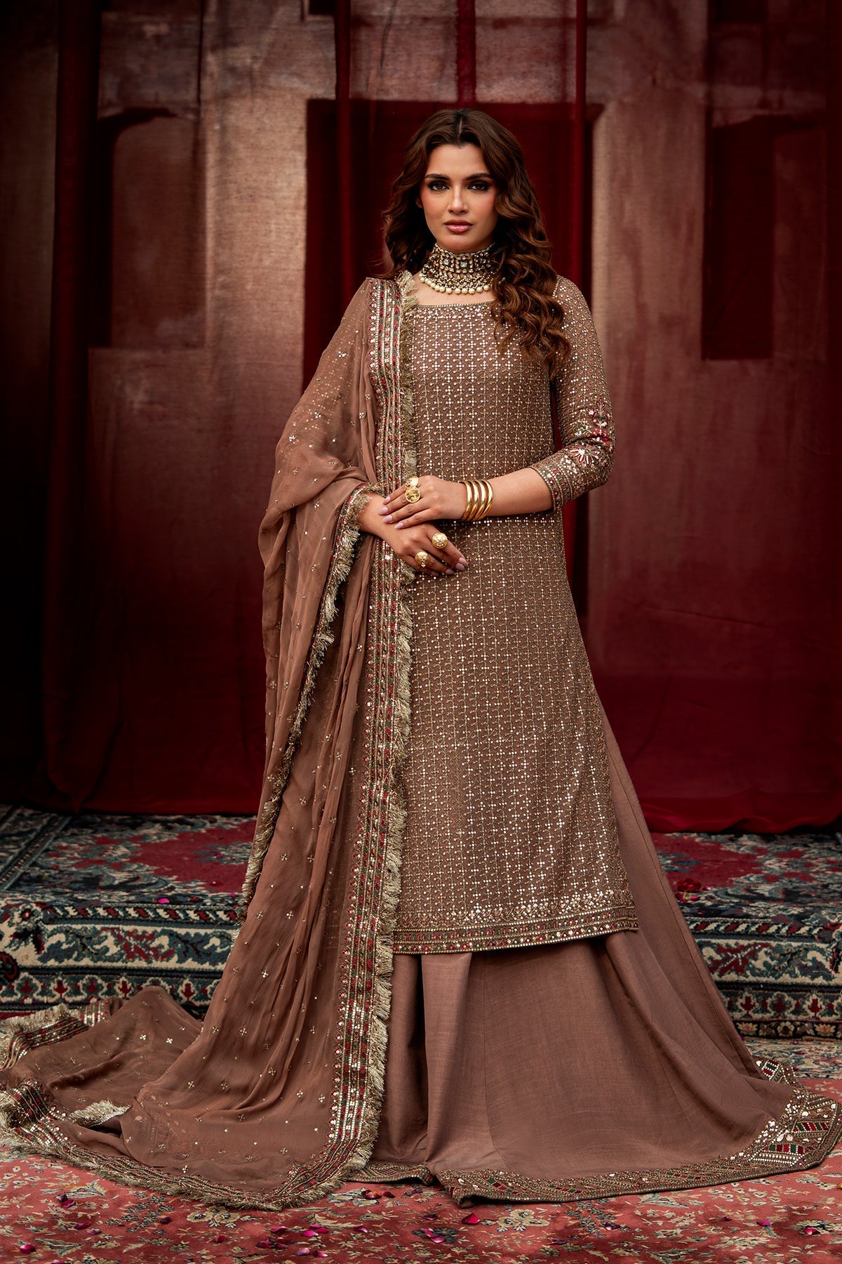 Charizma | Festive Pret  | CMA-6-221 - Dress - available at Maria Faisal in UK and USA.