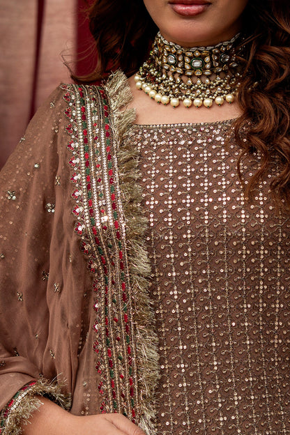 Charizma | Festive Pret  | CMA-6-221 - Dress - available at Maria Faisal in UK and USA.