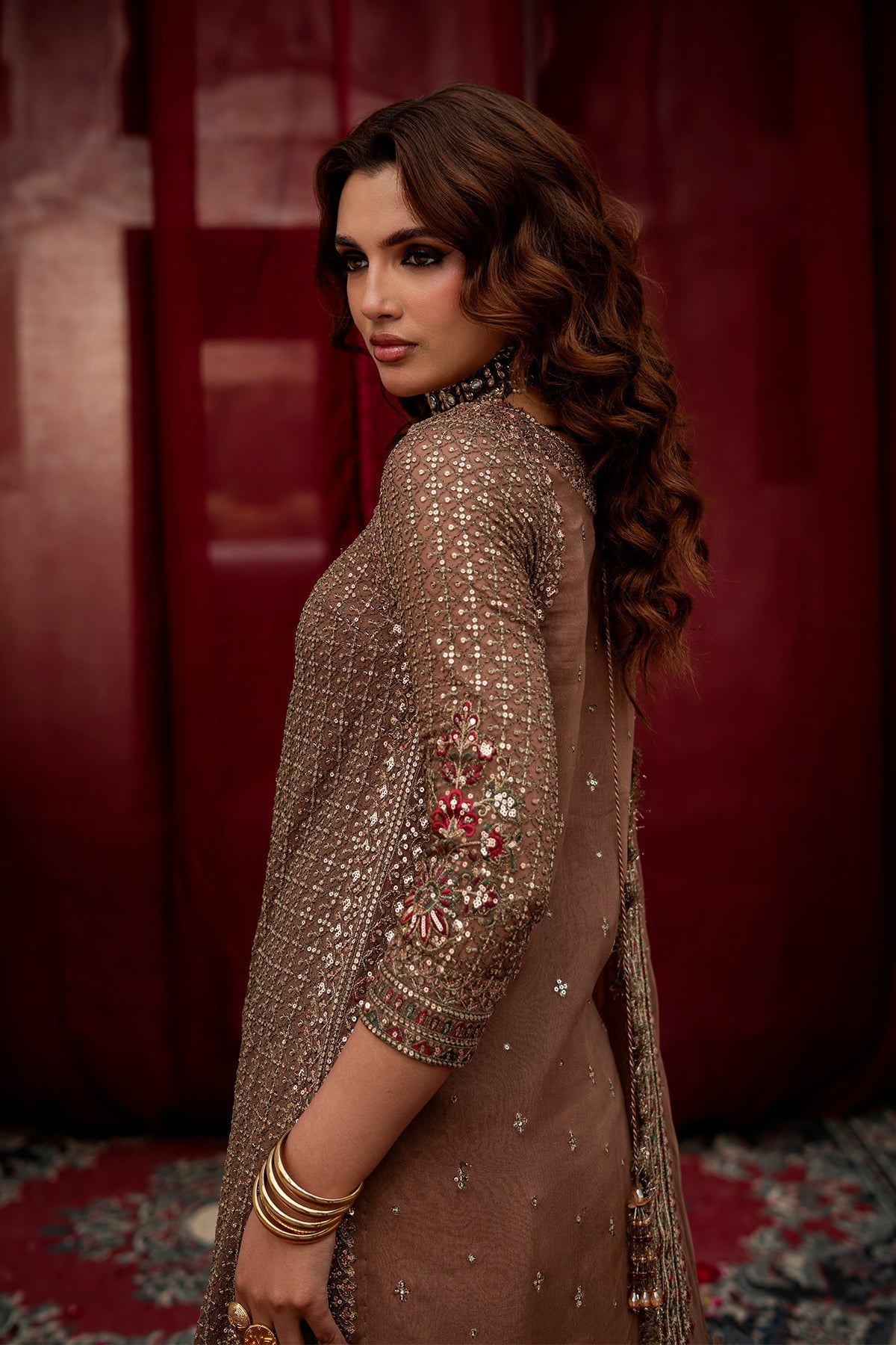 Charizma | Festive Pret  | CMA-6-221 - Dress - available at Maria Faisal in UK and USA.
