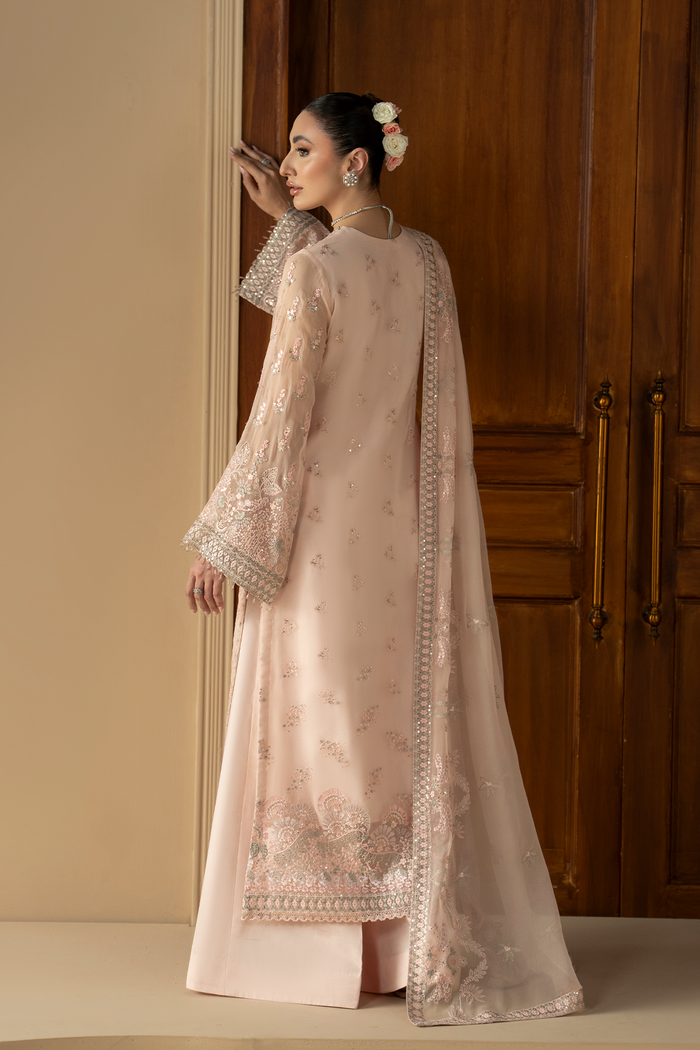 Lavish Premium | Purkashish Formals | Peach Elan - Formal Dress - available at Maria Faisal in UK and USA.