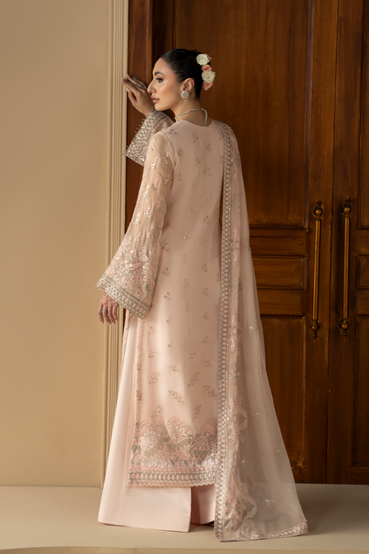 Lavish Premium | Purkashish Formals | Peach Elan - Formal Dress - available at Maria Faisal in UK and USA.
