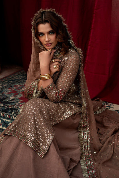 Charizma | Festive Pret  | CMA-6-221 - Dress - available at Maria Faisal in UK and USA.