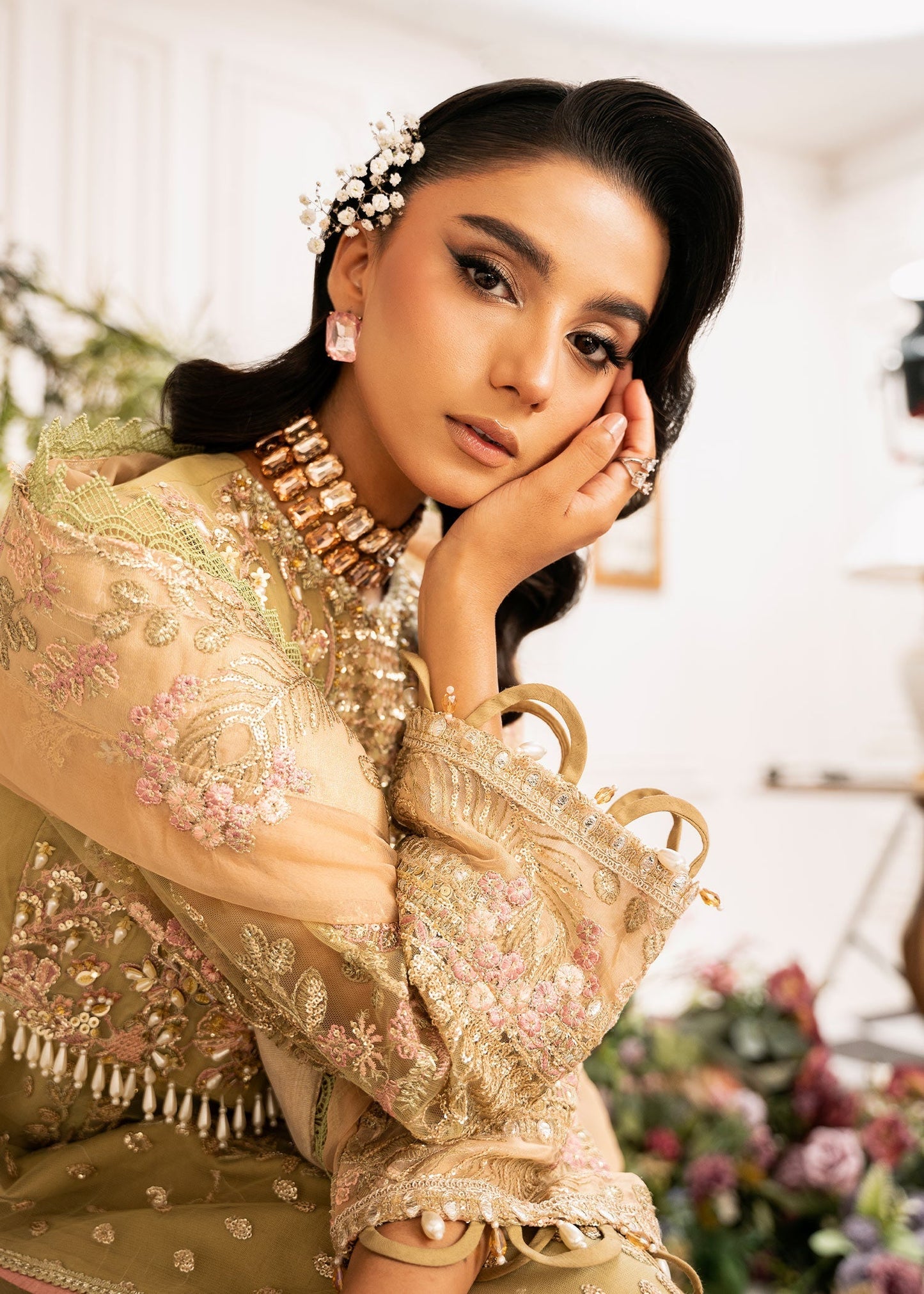 Inayat | Festive Formals | BREWING-MATCHA - Ladies Clothes - Maria Faisal